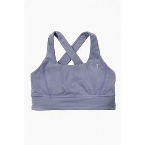 1st Phorm Women’s Sports Bra Gray Crossback Keyhole Athletic Gym Workout Small